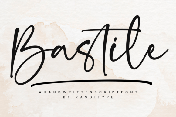 Bastile: A Script Handwritten Font for Editorial Design and Branding