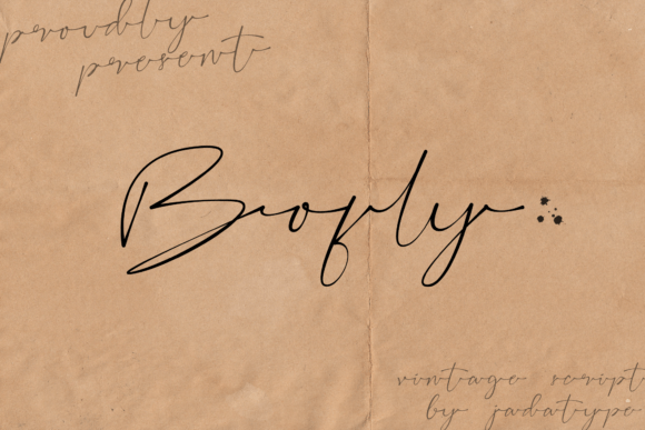 Bofly: A Romantic Script Handwritten Font for Digital Design