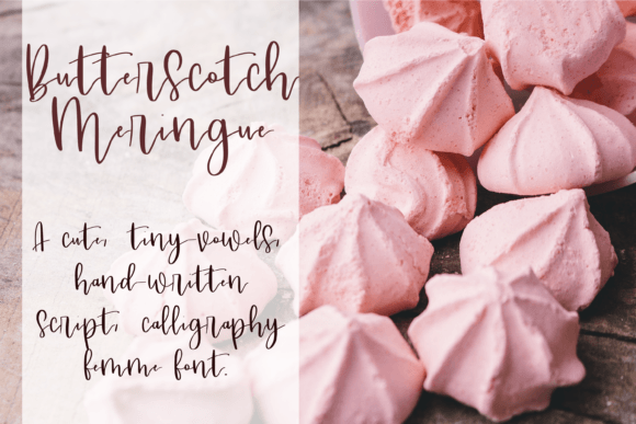 Butterscotch Meringue: A Whimsical Script Handwritten Font for Makers