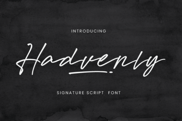 Hadvenly: A Script Font for Editorial Design and Creative Branding