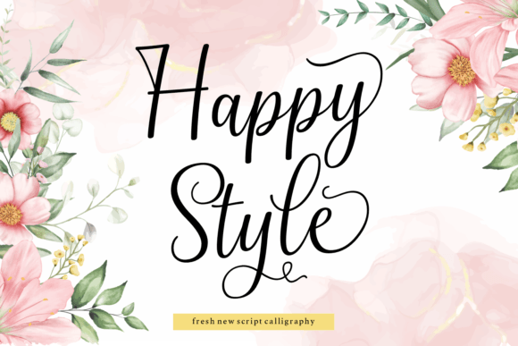 Happy Style: A Script Font for Elegant Handmade Creations