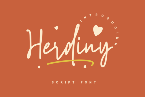 Herdiny: A Modern Script Handwritten Font for Editorial Elegance