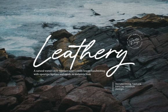 Leathery: A Signature-Style Script Handwritten Font for Makers