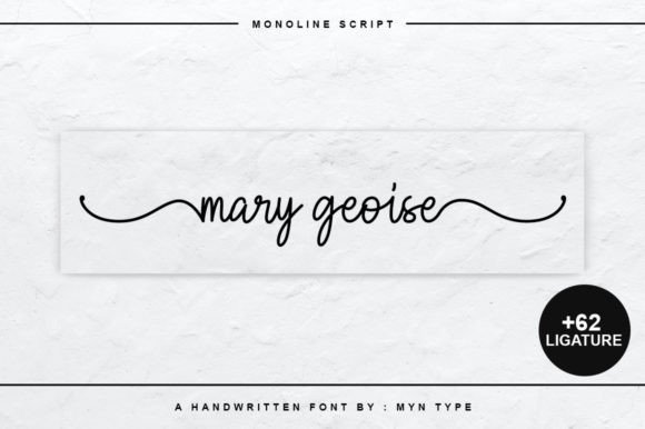 Mary Geoise: A Script Font for Editorial Elegance