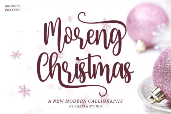 Moreng Chistmas: A Script Font for Timeless Editorial Design