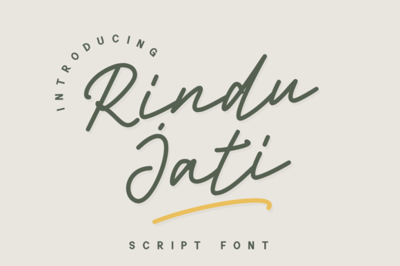 Rindu Jati: The Script Font That Elevates Your Digital Branding