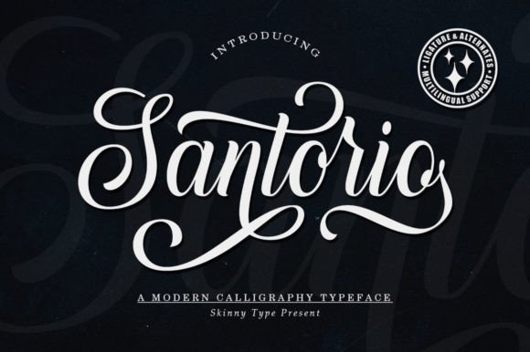 Santorio: A Script Font for Dynamic Digital Campaigns