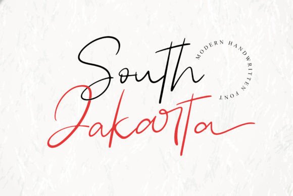 South Jakarta Font: Elegant Script Handwritten Typeface for Branding